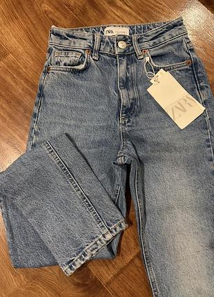 Джинси мом прямі по фігурі висока посадка zara 32 варені нові колекціі