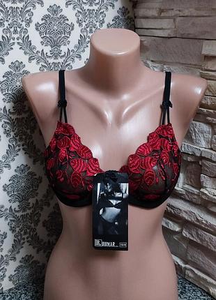 Acousma/lormar 💋💋 фирменный бюстгальтер 
сеточка с вышивкой