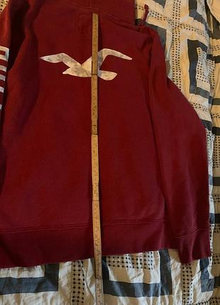 Худи hollister m. бордовая, утепленная.