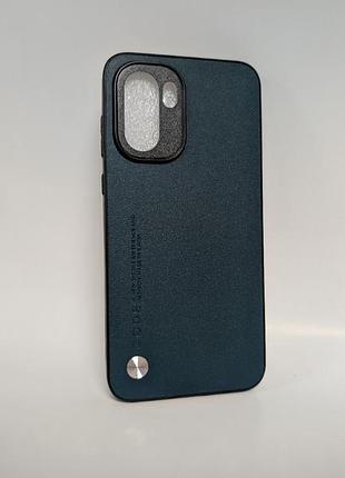 Чохол для oneplus 15r, code leather, еко-шкіра, протиударний, синій
