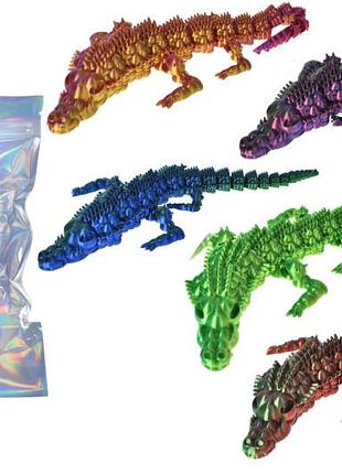 Крокодил 3d-антистрес 30см, пластиковий, в асортименті, зіп пакет