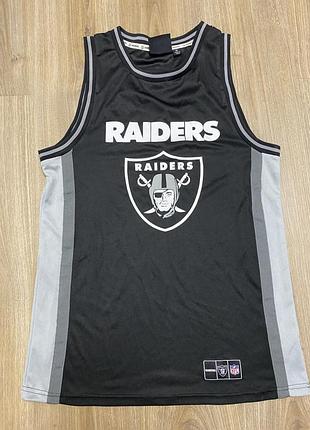 Майка raiders nfl primark розмір м чорна сіра спортивна нфл спортивна чоловіча
