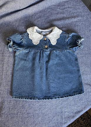 Джинсова сукня zara 18m