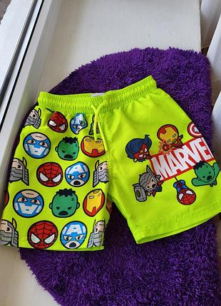 Шорты летние marvel на мальчика 5-6 лет ( 110-116 )