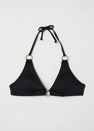 Ліф від купальника h&m бікіні чорний з кільцями 34,38