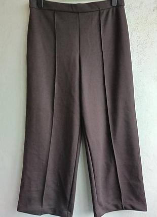 Темно коричневые трикотажные брюки палаццо, 18 размер marks &amp; spencer