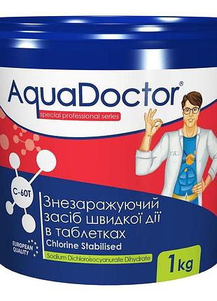 Хлор c-60t aquadoctor 1 кг в таблетках 20 г х 50 шт.