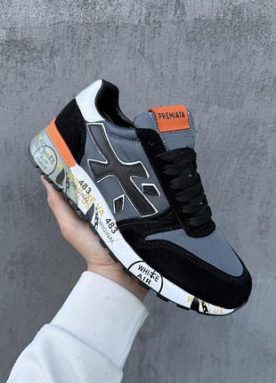 Кросівки premiata mick grey/orange