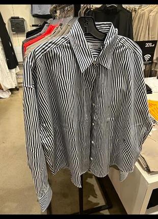 Calvin klein оригінальна сорочка в смужку relaxed fit m