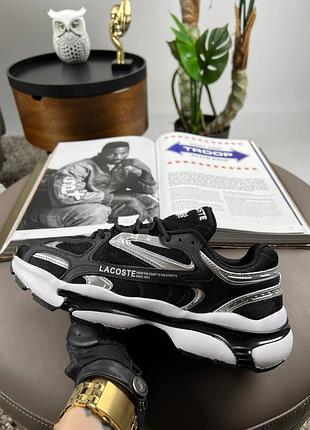 Мужские кроссовки lacoste l003 2k24 black silver white