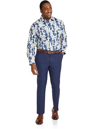 Мужские классические брюки johnny bates slim dress синие батал 46 (60-62),48(62-64)