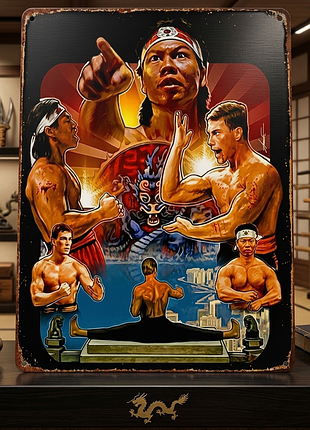 Металева вінтажна табличка "кровавий спорт" (bloodsport) 14х20см