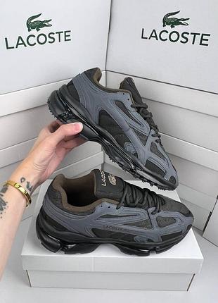 Мужские кроссовки lacoste l003 2k24 prm grey black