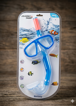Детский набор для плавания bestway hydro-swim (синий), размер child 3+
