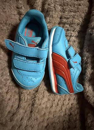 Кросівки puma унісекс speed light up lick and loop, синій атолл/мандариновий червоний