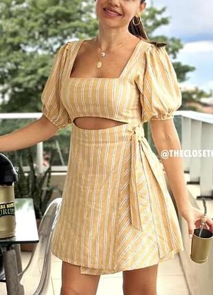 Лляна сукня zara, 55% льон