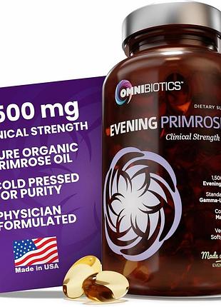 Добавка премиум-класса масло вечерней примулы omnibiotics organic evening primrose 120 капсул