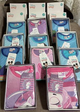 Детская пижама disney baby для мальчиков и девочек, набор в подарочной коробке