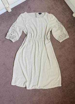 Літня сукня з вишитими рукавами h&m