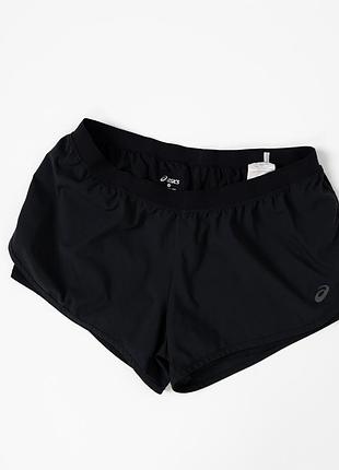 Жіночі, спортивні шорти asics motiondry у чорному кольорі. легка та зручна модель для бігу, тренувань, фітнесу та активного ві