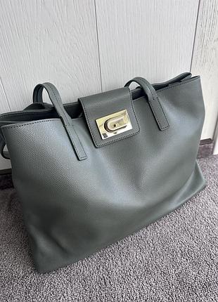 Сумка furla оригінал, нова, колір оливка, шкіра