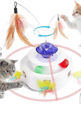 Erommy zzit001dl 4 в 1 электрическая интерактивная игрушка для кошек, бриллиантовая электрическая usb-игрушка для кошек