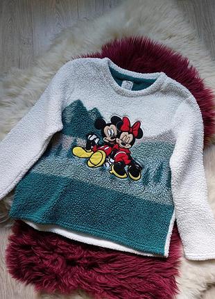 💚💛💜 теплюща м'якенька толстовка/кофта піжамна disney mickey minnie