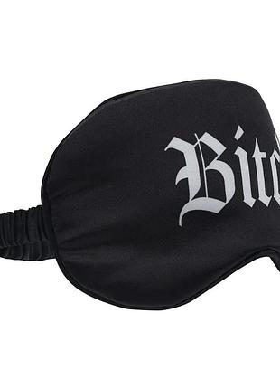 Маска на глаза - ouch! satin blindfold bitch black 3