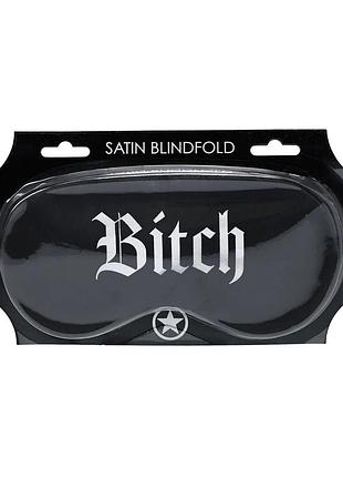 Маска на глаза - ouch! satin blindfold bitch black 5