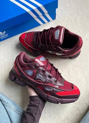Adidas x raf simons ozweego burgungy