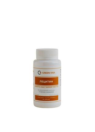 Лецитин (lecithin), 90 капсул, green visa