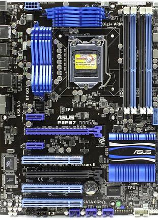 Топовая плата lga1155 asus p8p67 sli на ddr3 / usb3.0 поддерж sata3 + core- i7,i5,i3 3го покол 1155