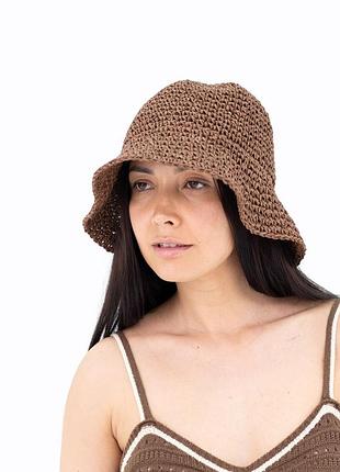 Панама жіноча літня з рафії d.hats коричнева