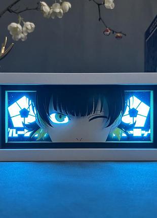 Многослойный ночник лампа аниме синяя тюрьма blue lock светильник meguru bachira блю лок мегуру бачира rgb