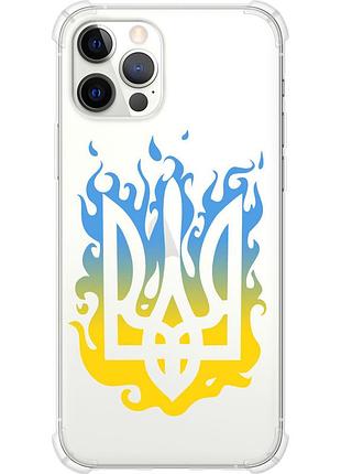 Чехол силикон с усиленными углами патриотический на телефон iphone 12 pro герб v1 "5258sp-2052-58250"