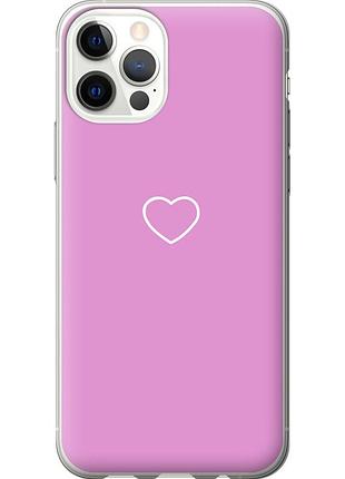 Чехол силиконовый на телефон iphone 12 pro сердце 2 "4863u-2052-58250"