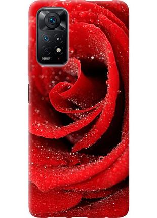 Чехол силиконовый на телефон xiaomi redmi note 11 красная роза "529u-2516-58250"