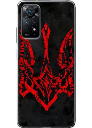 Чохол силіконовий патріотичний на телефон xiaomi redmi note 11 герб україни "5319u-2516-58250"
