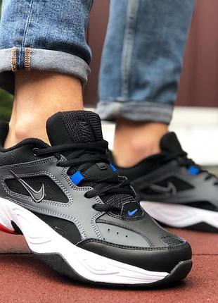 Nike m2k tekno чорні з білимсині