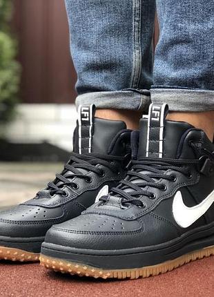 Nike lunar force 1 темно сині з білим