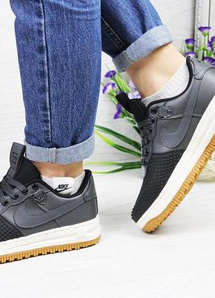 Nike lunar force lf-1 чорно сірі