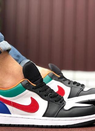 Nike air jordan 1 low білі з червонимсині