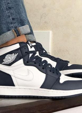 Nike air jordan темно сині з білим