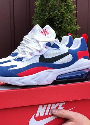 Nike air max 270 react білі із синімчервоні 3