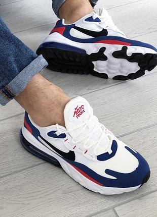 Nike air max 270 react білі із синімчервоні 5