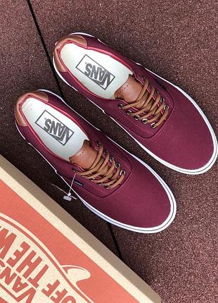 Vans бордові з коричневим