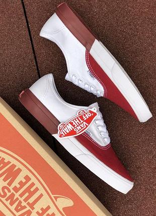 Vans білі з червоним 4