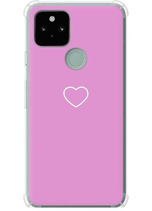 Чехол силикон с усиленными углами на телефон google pixel 5 сердце 2 "4863sp-2044-58250"