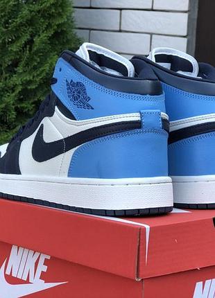 Nike air jordan сині з білим