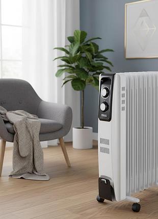 Обогреватель радиаторный масляный dsp kd3021 2000вт бытовой электрорадиатор радиатор на 9 секций